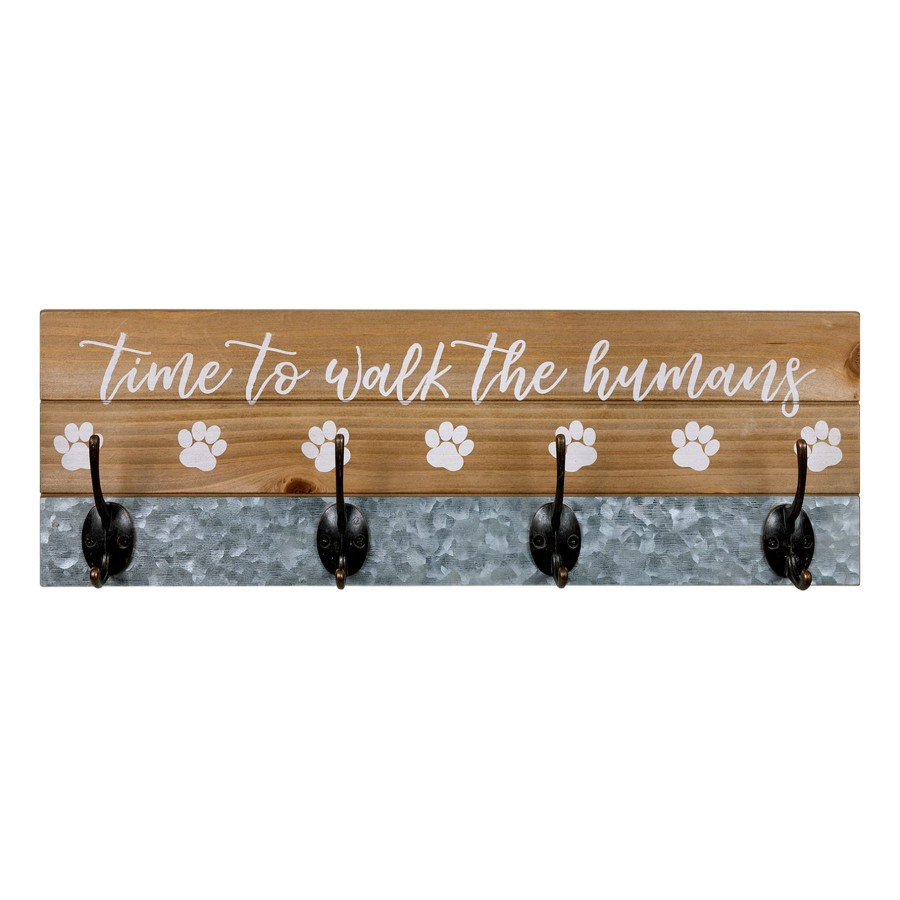 Wall Art * | 18X6 Time To Walk Hooks Wall Art Special Design