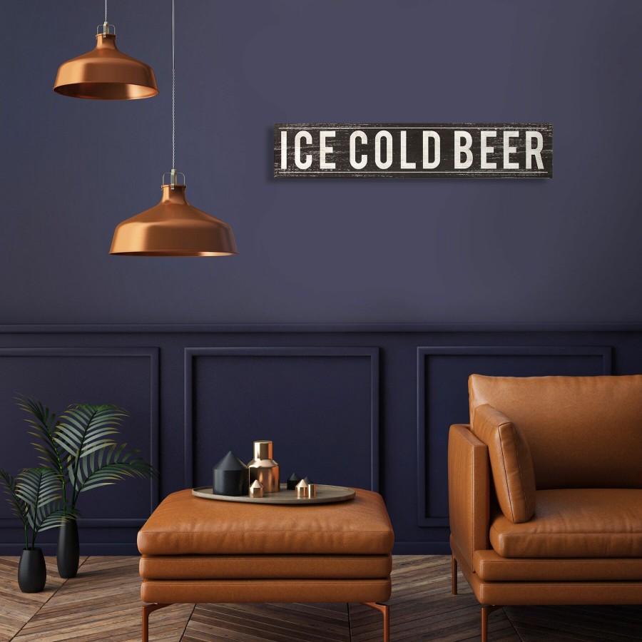 Wall Art * | 36X7 Ice Cold Beer Wall Art At The Best Price