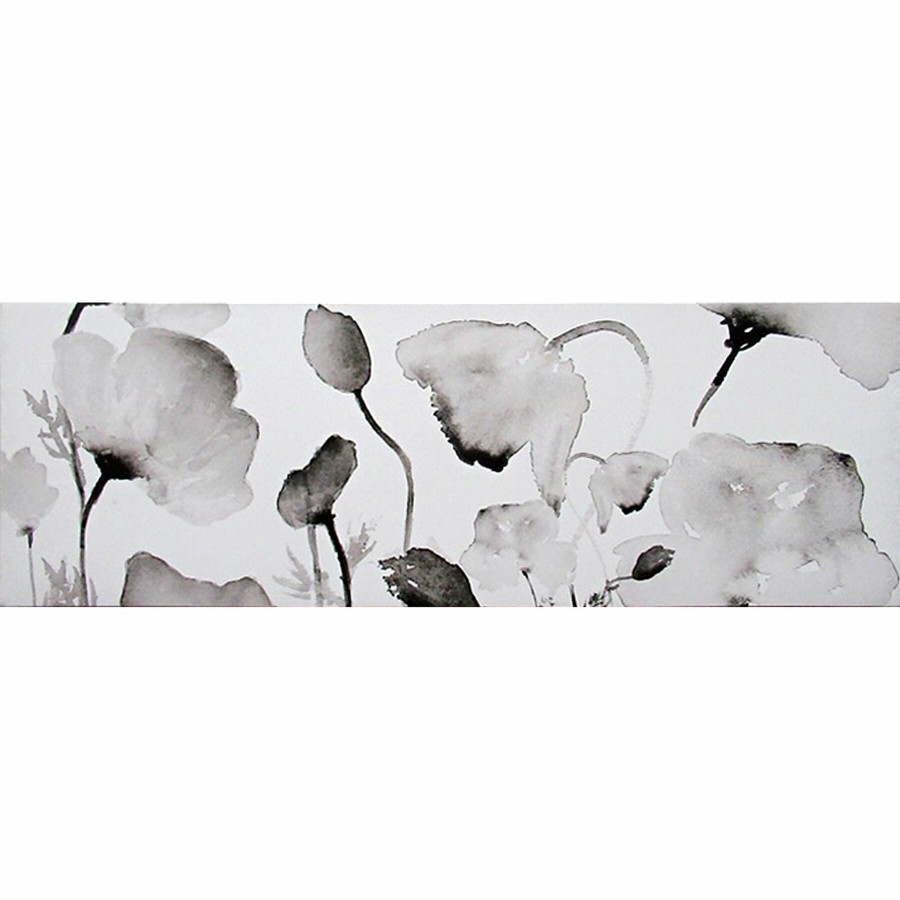 Wall Art * | Grey Early Summer Poppies Canvas Wall Art, 36 12 Shoping Model