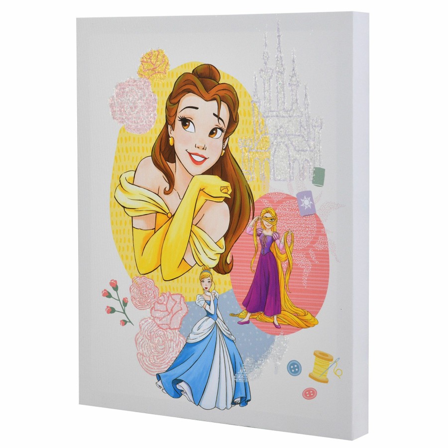 Wall Art * | Disney Princess Group Glittered Canvas Wall Art, 11 14 New Models