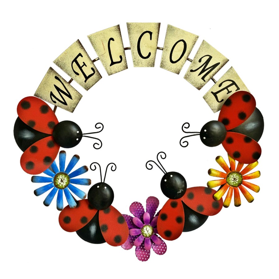 Wall Art * | Welcome Wreath Wall Decor For Sale