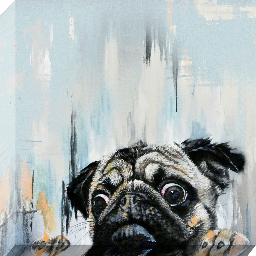 Wall Art * | Aa Tex 16X16 Peek A Boo Pug Offering Discounts