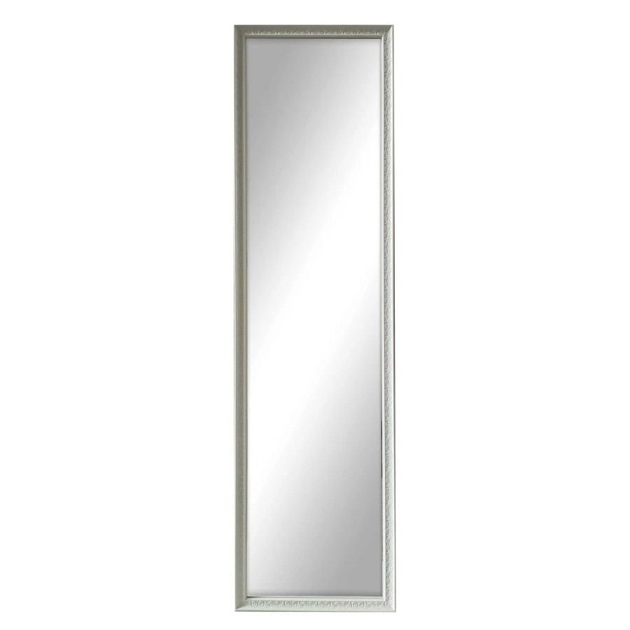 Mirrors * | 14X53 Over The Door Mirror With Hardware, White Sells Cheap