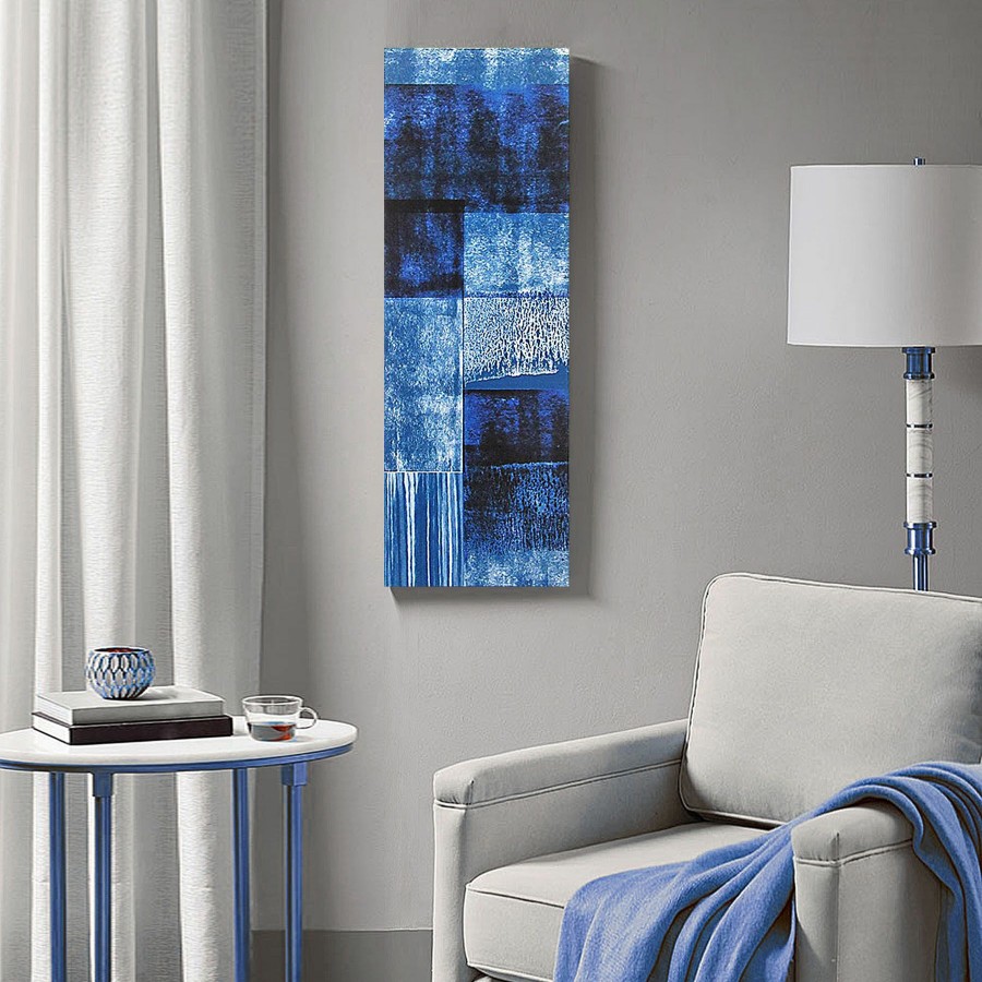 Wall Art * | 12X36 Ocean Blue Ii Canvas Art Offering Discounts