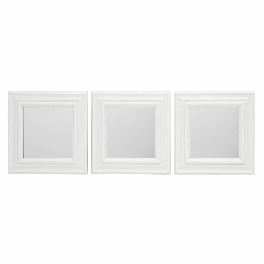 Mirrors * | 10In. White Square Mirror 3-Piece Set New Models