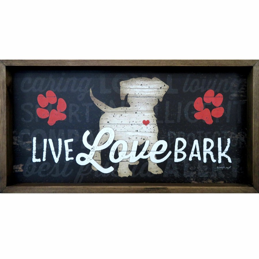 Wall Art * | 20X10 Live Love Bark Canvas Art Premium Product