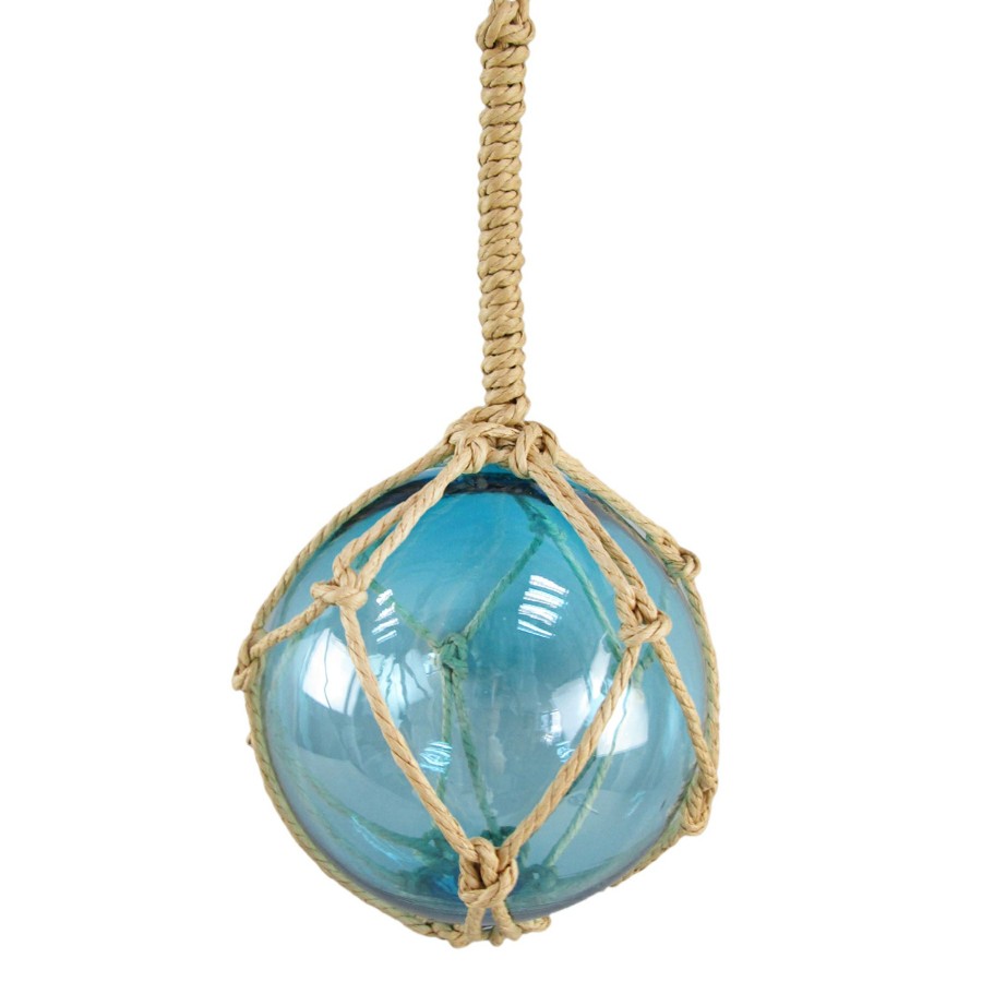 Wall Art * | Ty Pennington Rope Hanging Blue Glass Orb Fascinating Model